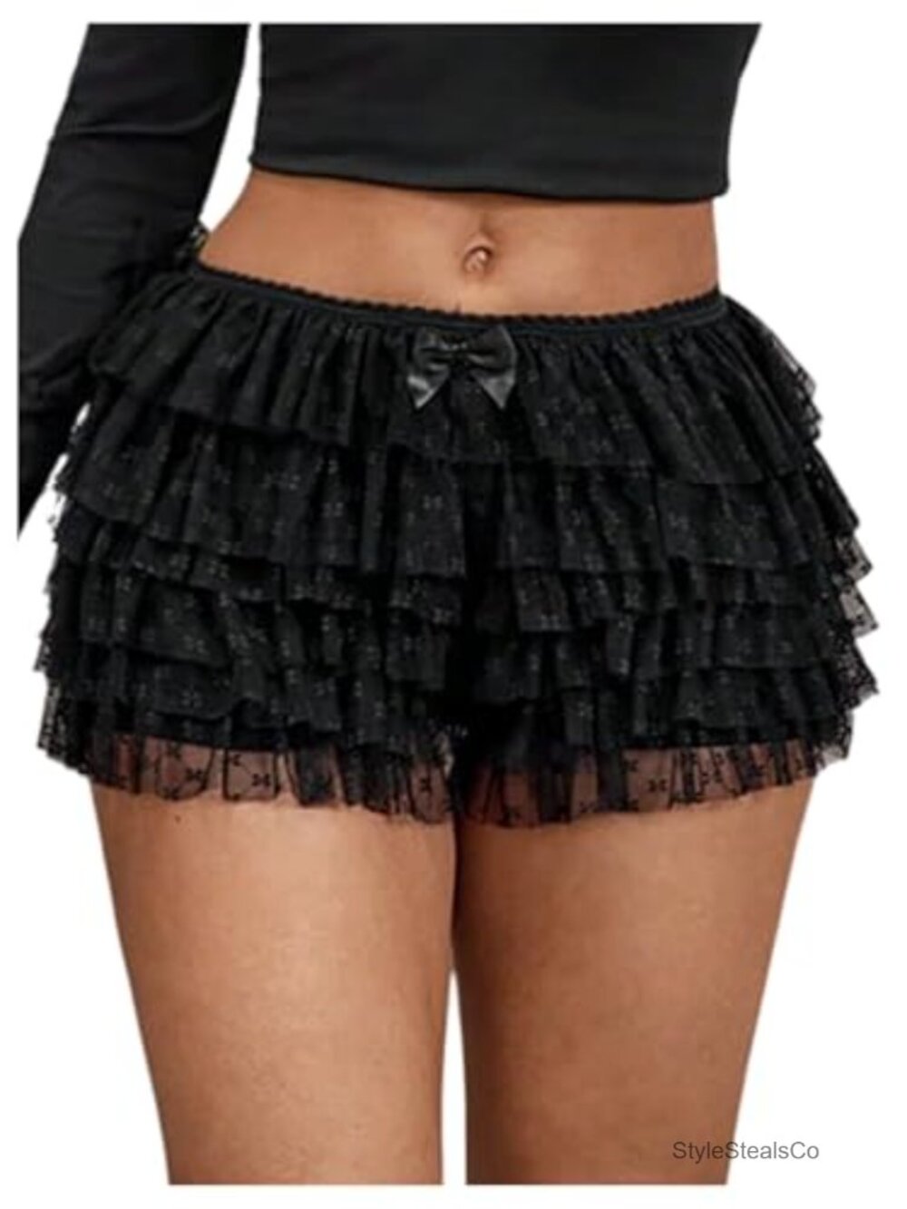 Plus Size Y2K Lace Ruffle Lolita Bloomers Mini Shorts